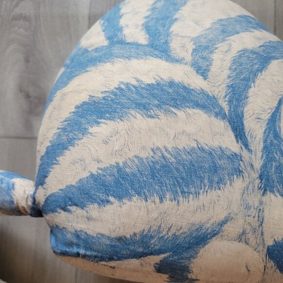 Cheshire Cat Plush Pillow Blue & Cream Striped Design With Curved Tail 18" Long - Picture 3 of 10